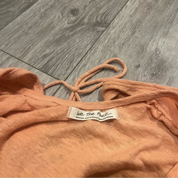 Free People Low Back Orange Flowy Oversized Tank - Picture 5 of 7